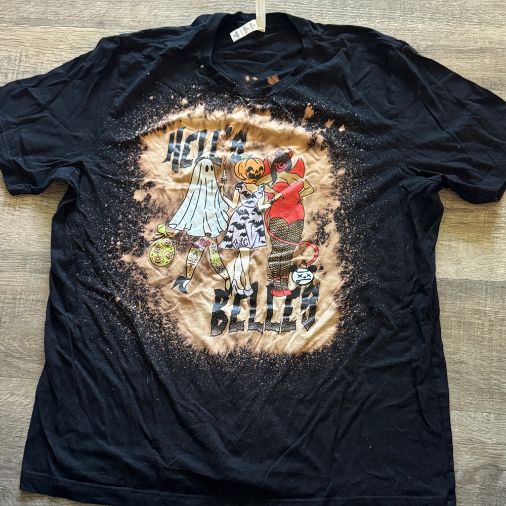 Graphic Halloween Girls Black Tee